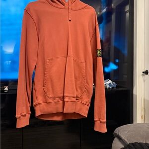 Stone Island Terracotta Orange Pullover Hoodie
